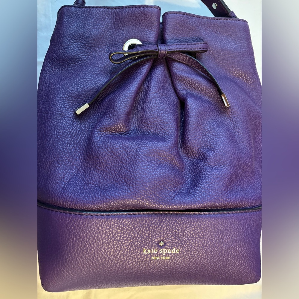Kate Spade New York West Valley Purple Bow Bucket Bag